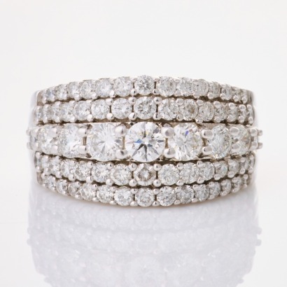 14ct White Gold, 2.00ct Diamond Dress Ring