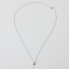 Platinum, 1.00ct Diamond Pendant on Fine Herringbone Chain - 3