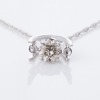 18ct White Gold, 0.30ct Diamond Pendant on 10ct White Gold, 43cm Serpentine Chain - 3