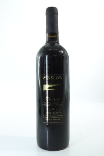 (1) 2001 Winslow Turakirae Reserve Cabernet Sauvignon - Franc, Martinborough
