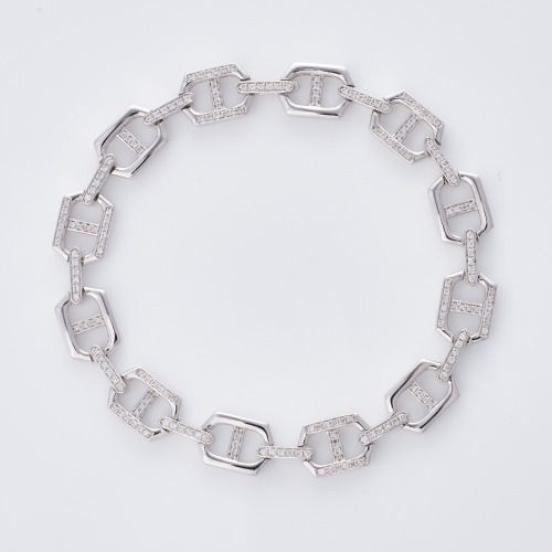 9ct White Gold, Contemporary, 0.82ct Diamond Bracelet