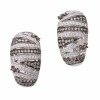 18ct White Gold, 0.94ct Brown / White Diamond Hoop Earrings
