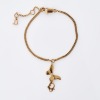 Christian Dior, Gold Plated, Butterflly Charm Bracelet with Box
