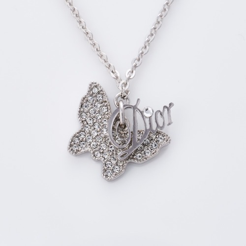 Christian Dior, 42cm Crystal Set Butterfly Pendant Necklace