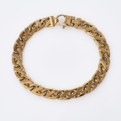 9ct Yellow Gold, 19.5cm Fancy Link Bracelet