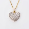 18ct Yellow Gold, 1.10ct Diamond Heart Pendant on 40cm Gold Plated Chain