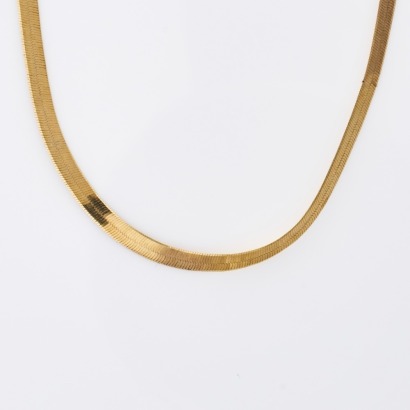 9ct Yellow Gold, 40cm Herringbone Link Necklace