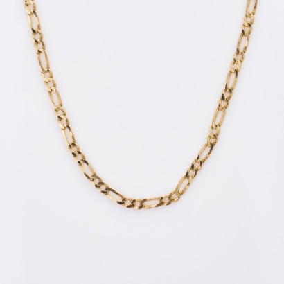 14ct Yellow Gold, 46cm Figaro Link Chain