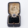 14ct White / Yellow Gold, Antique Style, 2.40ct Sapphire / 1.10ct Diamond Cluster Ring - 3
