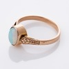 9ct Rose Gold, Oval Cabochon Cut Opal Ring - 2