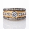 18ct Yellow Gold / Platinum, NZ Made, 1.72ct Diamond Dress Ring
