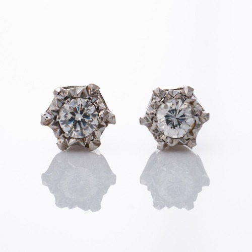 14ct White Gold, 0.20ct Diamond Stud Earrings