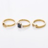 18ct Yellow Gold, 1.14ct Sapphire / 0.82ct Diamond Three Ring Suite - 2