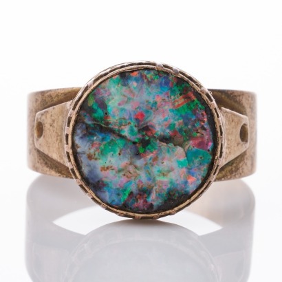 9ct Rose Gold, Vintage, Rough Opal Ring