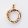 18ct Tri-Colour Gold, Interlocking Knot Pendant