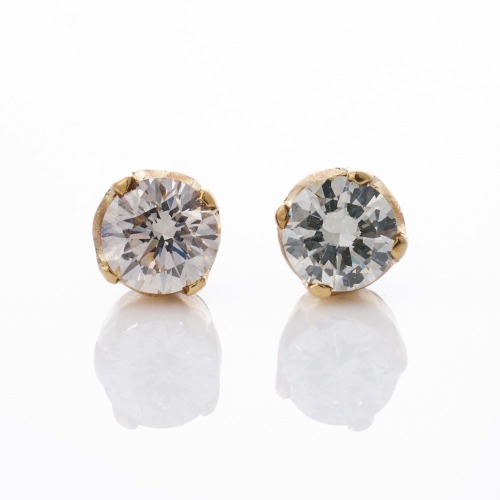 18ct Yellow Gold, 0.67ct Diamond Stud Earrings