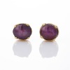 18ct Yellow Gold, 2.44ct Star Ruby Stud Earrings
