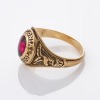 10ct Yellow Gold, Synthetic Ruby 1967 Class Ring - 2