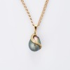 9ct Yellow Gold, Black South Sea Pearl Pendant on 55cm Anchor Link Chain
