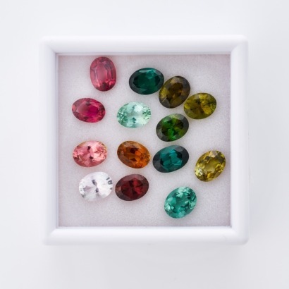 Loose, Parcel of Oval Tourmalines, totalling 18.97cts