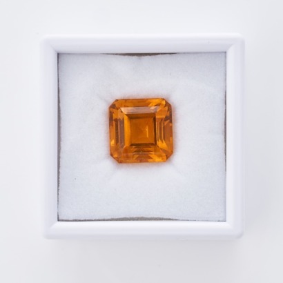 Loose, 22.38ct Asscher Cut Citrine