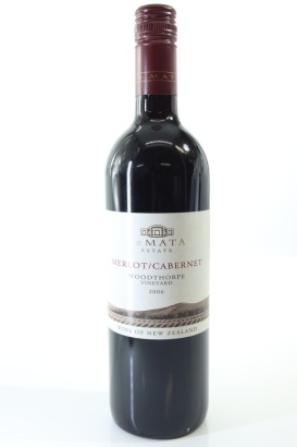 (1) 2006 Te Mata Estate Woodthorpe Vineyard Merlot/ Cabernets, Hawke's Bay