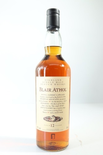 (1) Flora & Fauna Blair Athol 12 Year Old Single Malt Scotch Whisky, Highlands, 43% ABV