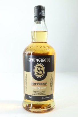 (1) Springbank 5 Year Old 100 Proof Single Malt Scotch Whisky, Campbeltown, 57.1% ABV