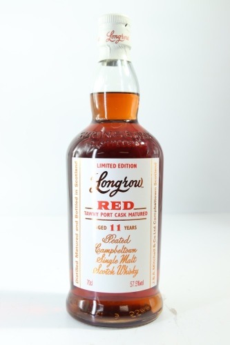 (1) Longrow 'Red' Limited Edition Tawny Port Cask Matured Peated 11 Year Old Single Malt Scotch Whisky, 57.5% ABV (2022 Release)