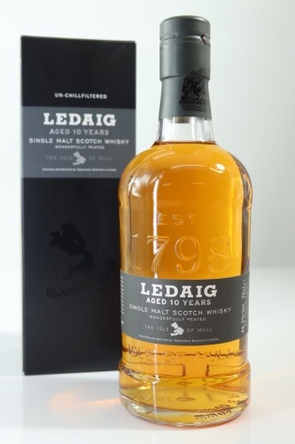(1) Ledaig 10 Year Old Single Malt Scotch Whisky, Isle of Mull, 46.3% ABV (GB)