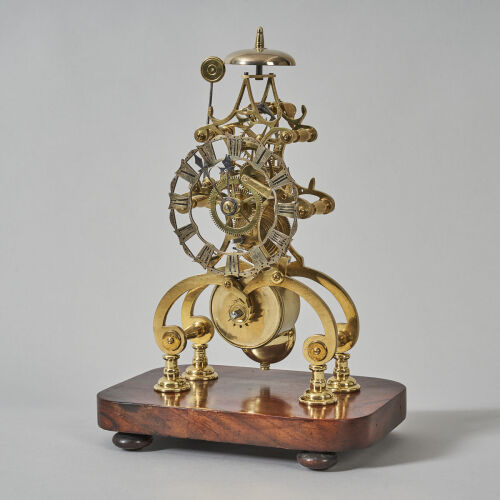 A Mid 19th Century Brass Skeleton Clock 