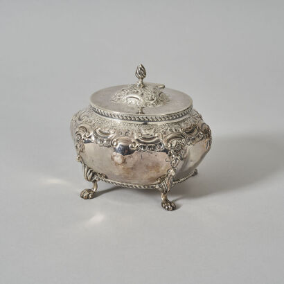 A Sterling Silver Tea Caddy