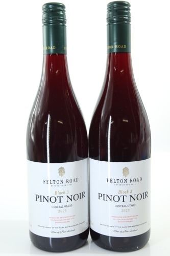 (2) 2025 Felton Road Block 3 Pinot Noir, Bannockburn