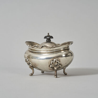 A Sterling Silver Tea Caddy