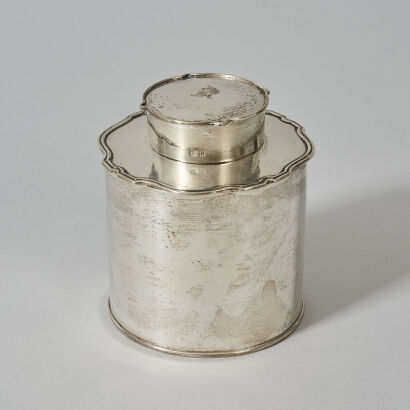 A Sterling Silver Tea Caddy