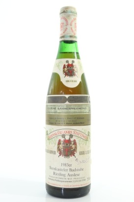 (1) 1983 St. Nikolaus-Hospital - Cardinal Cusanus Stiftswein Bernkasteler Badstube Riesling Auslese, Mosel