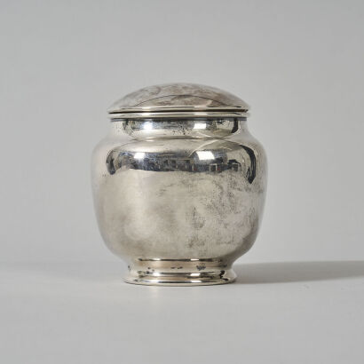 A Sterling Silver Tea Caddy