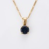 9ct Yellow Gold, 0.80ct Sapphire Pendant Necklace