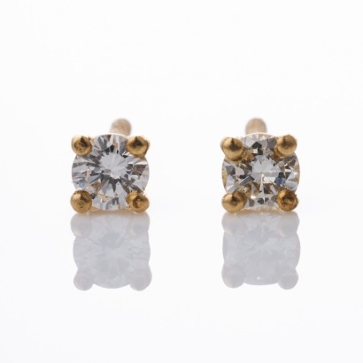 14ct Yellow Gold, 0.25ct Diamond Stud Earrings