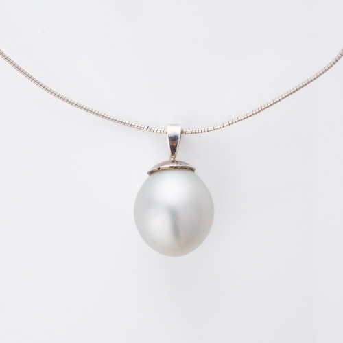 Extra Large, 17.1mm South Sea Cultured Pearl Pendant on Sterling Silver Necklace