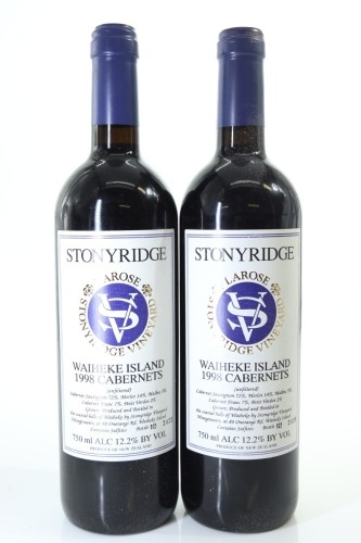 (2) 1998 Stonyridge Vineyard Larose, Waiheke Island