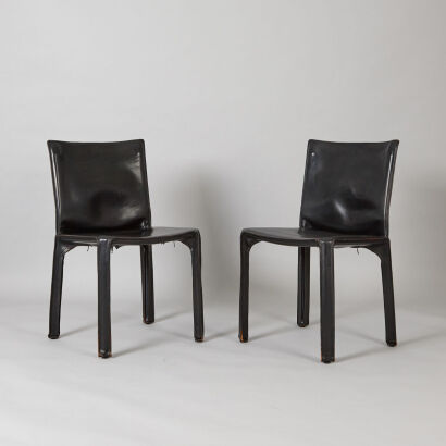 A Pair of Mario Bellini for Cassina '412 CAB' Chairs&nbsp;