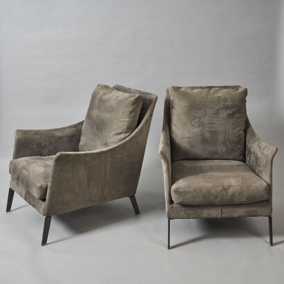 A Pair of 'Boss' Armchairs by Flexform