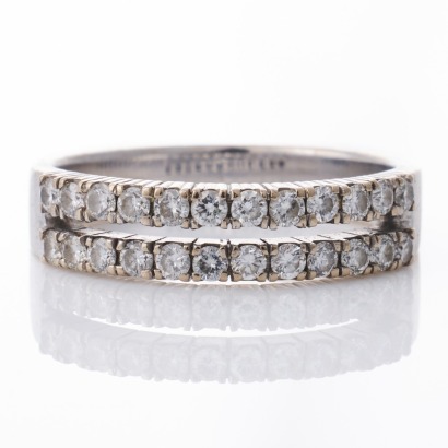 18ct White Gold, 0.45ct Diamond Dress Ring