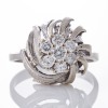 14ct White Gold, 0.546ct Diamond Cluster Cocktail Style Ring