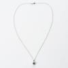 Walker & Hall, 18ct White Gold, 0.50ct Emerald / 0.40ct Diamond Cluster Pendant on 9ct White Gold Chain - 2