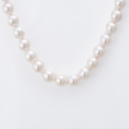 NZ Pearl, 45cm Pearl Strand with 14ct White Gold Clasp with Box