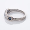 Palladium, 0.42ct Sapphire & 0.14ct Diamond Five Stone Ring - 2