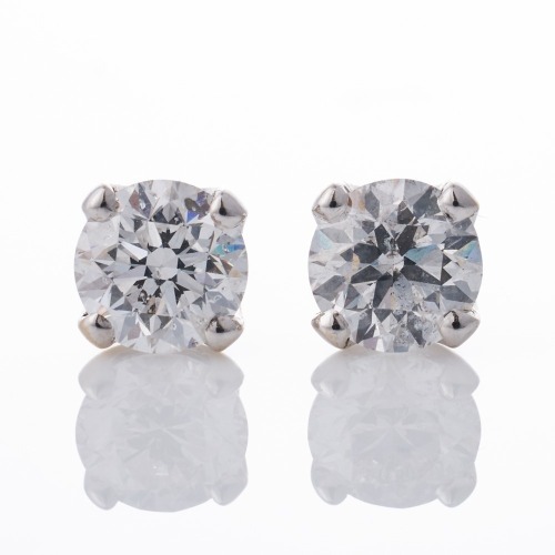 The Diamond Shop, 18ct White Gold, 1.75ct Diamond Stud Earrings