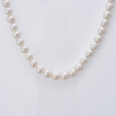Semi-round, 44cm White Cultured Pearl Necklace